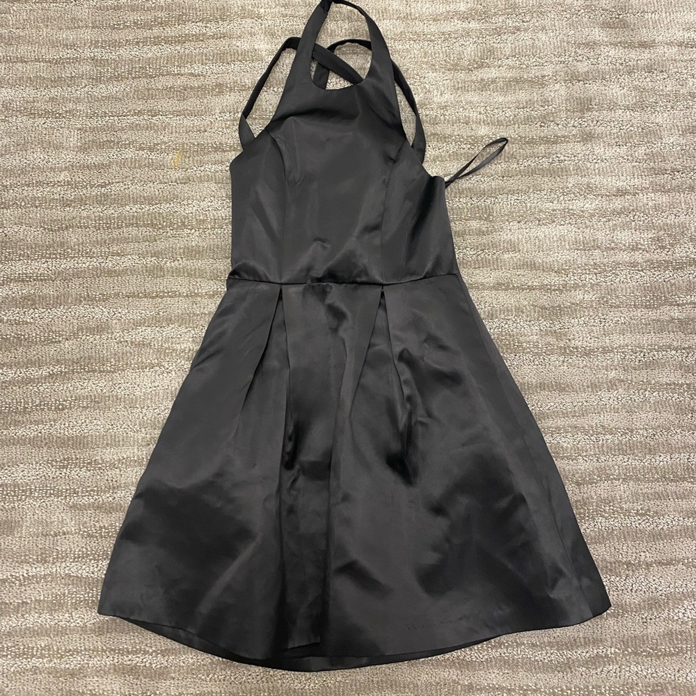Lovers and friends black backless cocktail dress.